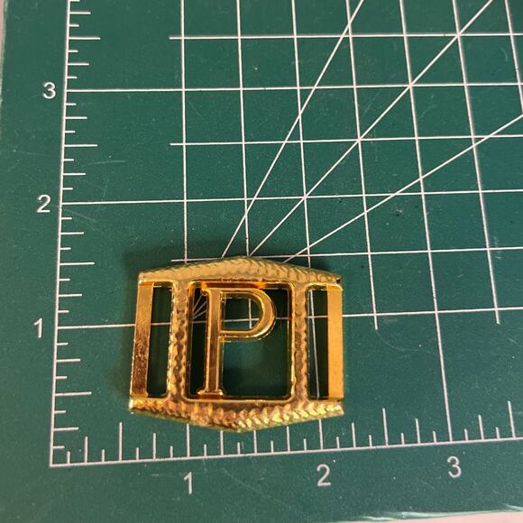 Maluro Made in France gold belt buckle vintage P - Picture 5 of 6